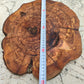 Rare Olive Wood Slab - Live Edge Premium Natural Luster - Sustainable Luxury, Unique Grain, 33x40x2.5 cm
