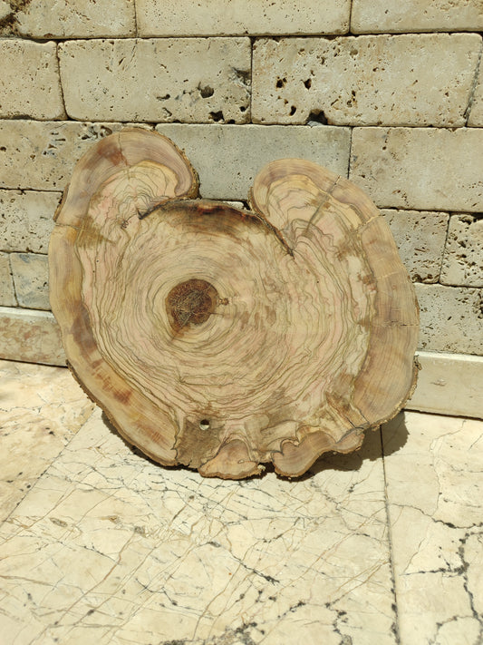 Rare Olive Wood Slab – Live Edge Slab, Unique Grain, Sustainable Luxury – 32x38x2.5 cm for Epoxy, Table & Craft