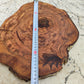 Rare Olive Wood Live Edge Slab - Unique Grain, Sustainable Luxury - 32x38x2.5cm Premium Natural Luster