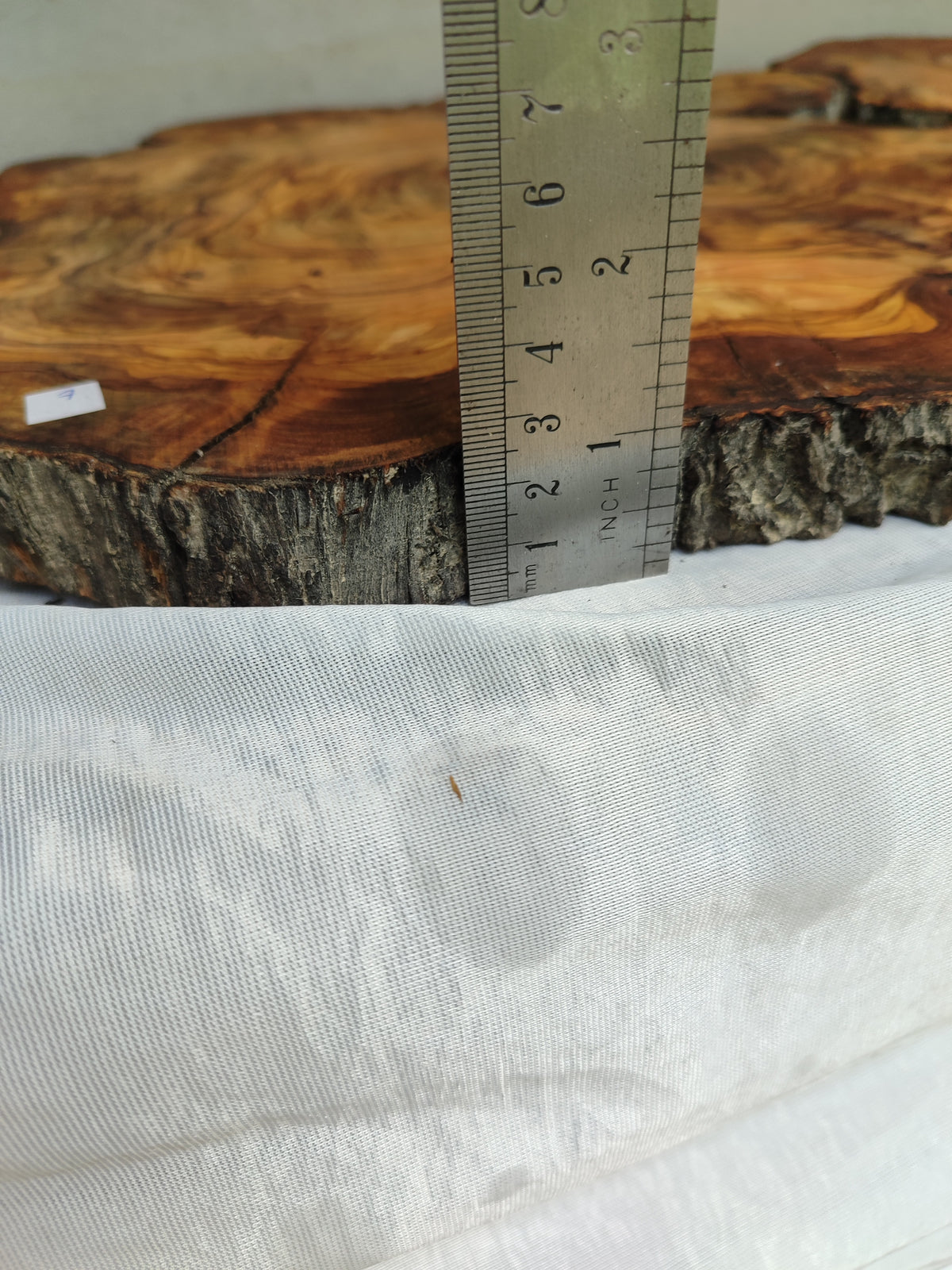 Epoxy Resin Olive Wood Slab Live Edge 37x50cm Coffee Table