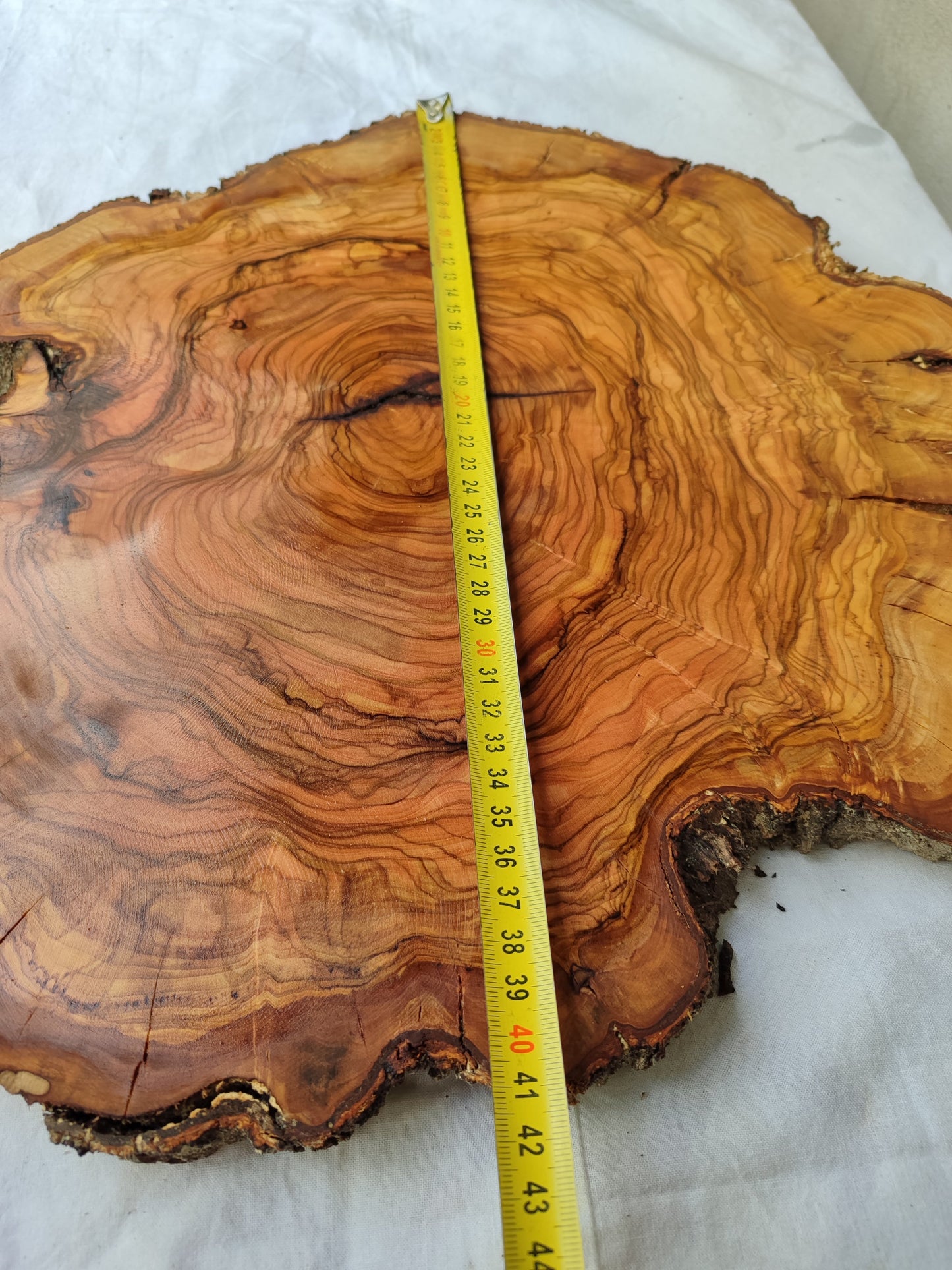 Rare Olive Wood Live Edge Slab – Unique Grain Sustainable Luxury for Epoxy Table & Craft - Olive Generic