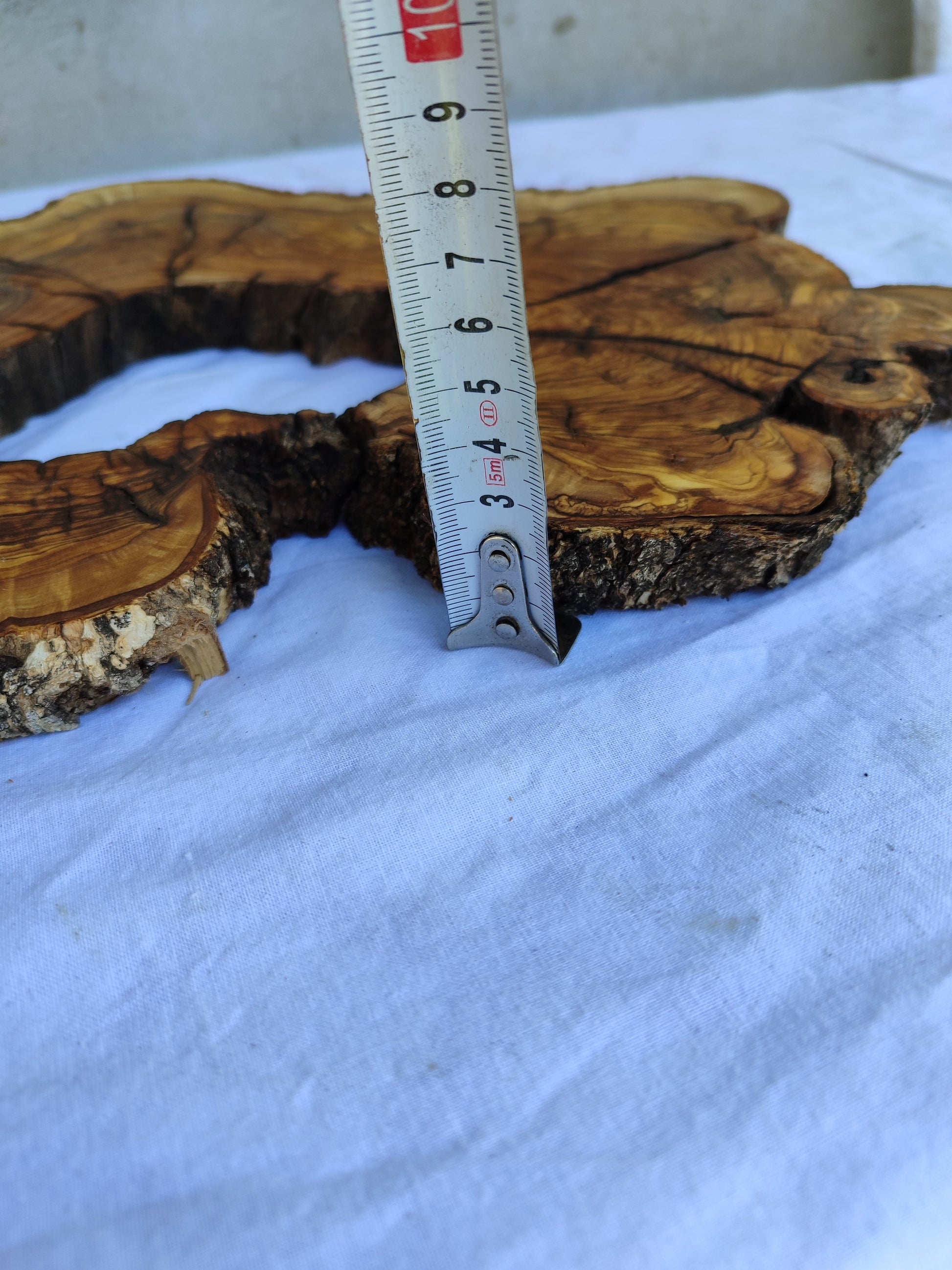 Rare Olive Wood Live Edge Slab 28x40cm | Exotic Epoxy Resin & Luthier Wood | Super Dry 3% Moisture | Sustainable Luxury