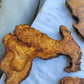 3pcs Rare Live Edge Olive Wood Slab 55x56cm | Super Dry 3% Moisture | Unique Grain for Epoxy Resin, Guitar Body & Luxury Art.