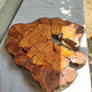 Thick Olive Wood Slab Live Edge 43x44x6cm Epoxy Statement