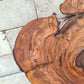 Rare Olive Wood Live Edge Slab - Unique Grain - Sustainable Luxury for Epoxy & Luxury Crafts (30x38 cm)