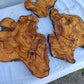 Rare Olive Wood Slab 51x53cm | Premium Live Edge for Epoxy Resin, Clock, Guitar Body | Ultra Dry Sustainable Luxury DIY Lumber.