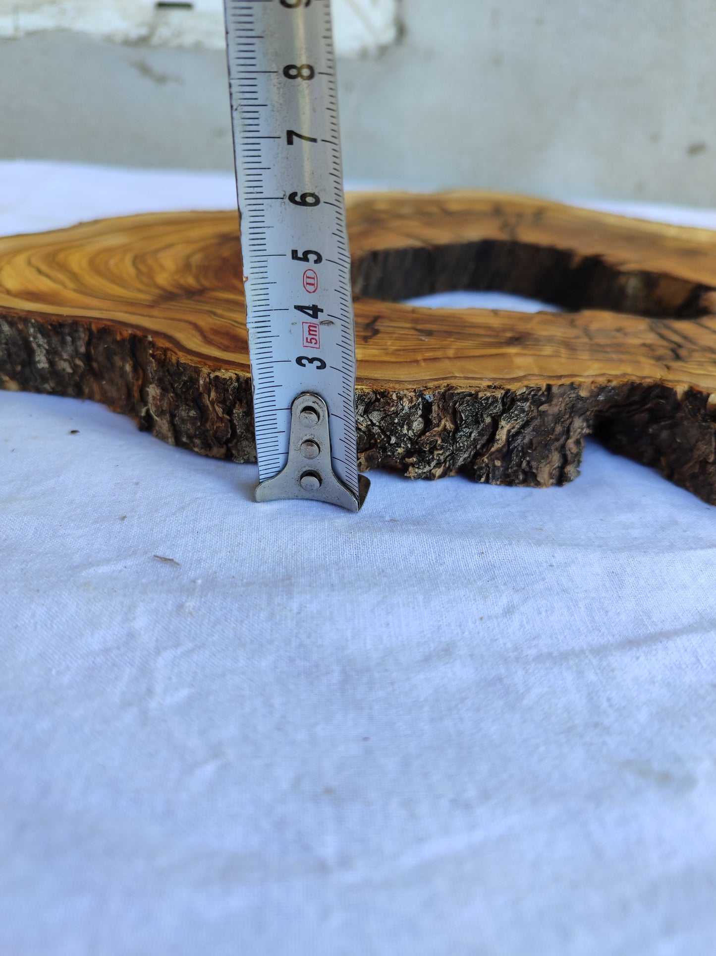 Rare Olive Wood Live Edge Slab 25x39cm - Unique Grain Epoxy Resin Wood for Clock & Guitar Body - Sustainable Luxury &