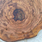 Rare Olive Wood Live Edge Slab - Unique Grain, Sustainable Luxury - 32x38x2.5cm Premium Natural Luster