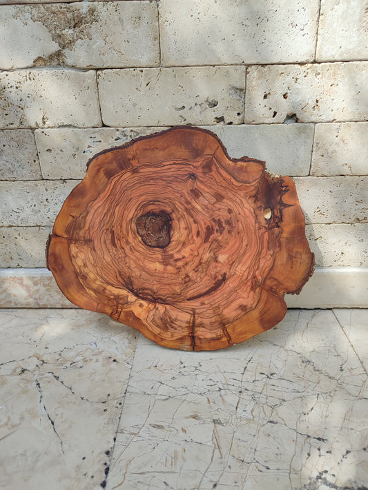 Rare Olive Wood Slab – Live Edge, Unique Grain – 32x38x2.5cm – Sustainable Luxury for Epoxy, Coffee Table & Guitar