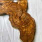 Rare Olive Wood Slab 53x30cm Live Edge for Epoxy Resin Art, Luxury Coffee Table & Clock Making | Super Dry 3% Moisture Unique Grain DIY.