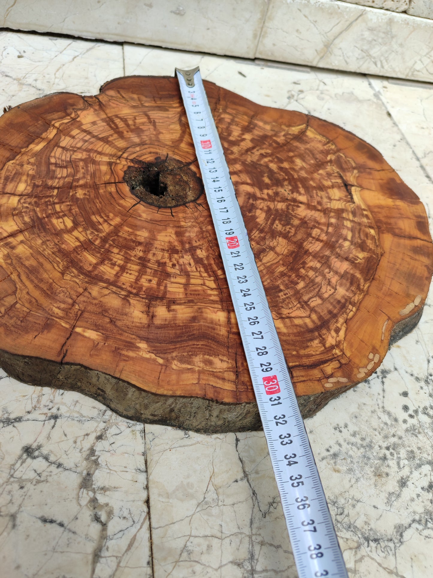 Rare Olive Wood Slab – Live Edge, Unique Grain – Sustainable Luxury for Epoxy, Table & Craft