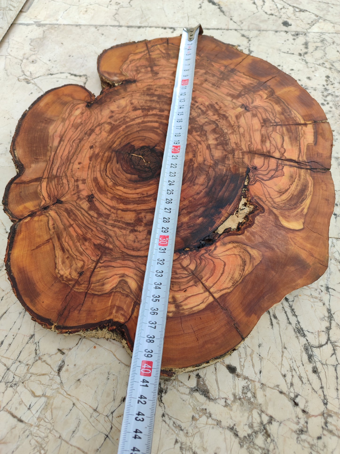 Rare Olive Wood Slab – Live Edge, Unique Grain, Sustainable Luxury for Epoxy, Table & Craft
