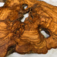 Rare Olive Wood Slab Live Edge 37x60cm | Unique Grain for Epoxy Resin & Coffee Table | Premium Luthier Wood | Sustainable Luxury Art.