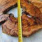 Rare Olive Wood Live Edge Slab – Premium Sustainable Luxury Unique Grain 29x39x3 cm - Olive Generic