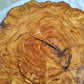 Rare Olive Wood Live Edge Slab – 40x44x3 cm Unique Grain Sustainable Luxury for Epoxy Table Clock & Crafts - Olive