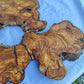 Rare Live Edge Olive Wood Slab 2pc Set 50x52cm | Super Dry 3% Moisture for Epoxy Resin & Guitar | Unique Grain Sustainable Luxury Art Wood.