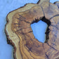 Rare Olive Wood Live Edge Slab 25x39cm - Unique Grain Epoxy Resin Wood for Clock & Guitar Body - Sustainable Luxury &