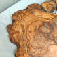 Epoxy Resin Olive Wood Slab Live Edge 37x50cm Coffee Table