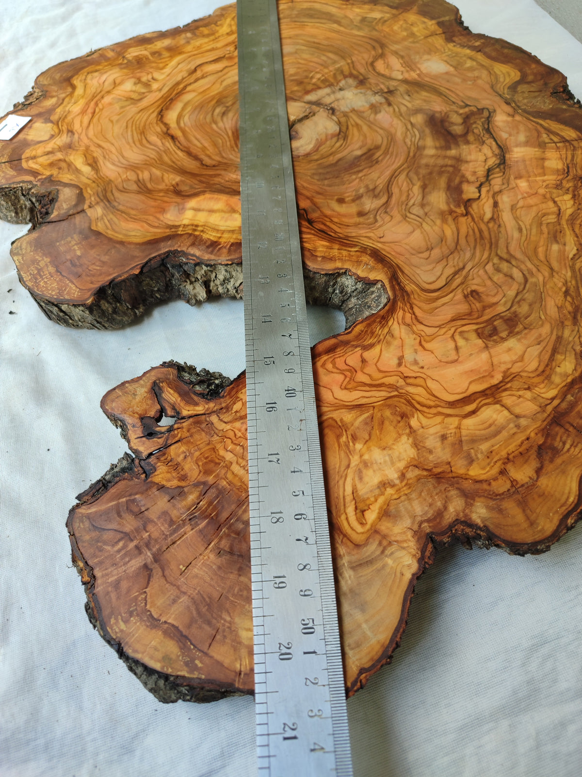 Live Edge Olive Wood Slab 39x53cm Epoxy Resin Coffee Table