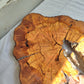 Thick Olive Wood Slab Live Edge 43x44x6cm Epoxy Statement