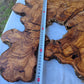 Rare Live Edge Olive Wood Slab 2pc Set 50x52cm | Super Dry 3% Moisture for Epoxy Resin & Guitar | Unique Grain Sustainable Luxury Art Wood.