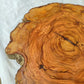 Rare Olive Wood Slab – Live Edge Unique Grain Sustainable Luxury – 39x43x2.5cm Premium Natural Luster Epoxy Friendly