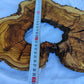 Rare Olive Wood Live Edge Slab 28x40cm | Exotic Epoxy Resin & Luthier Wood | Super Dry 3% Moisture | Sustainable Luxury