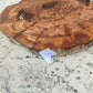 Rare Olive Wood Slab – Live Edge, Unique Grain, Sustainable Luxury – 33x39x2.5cm