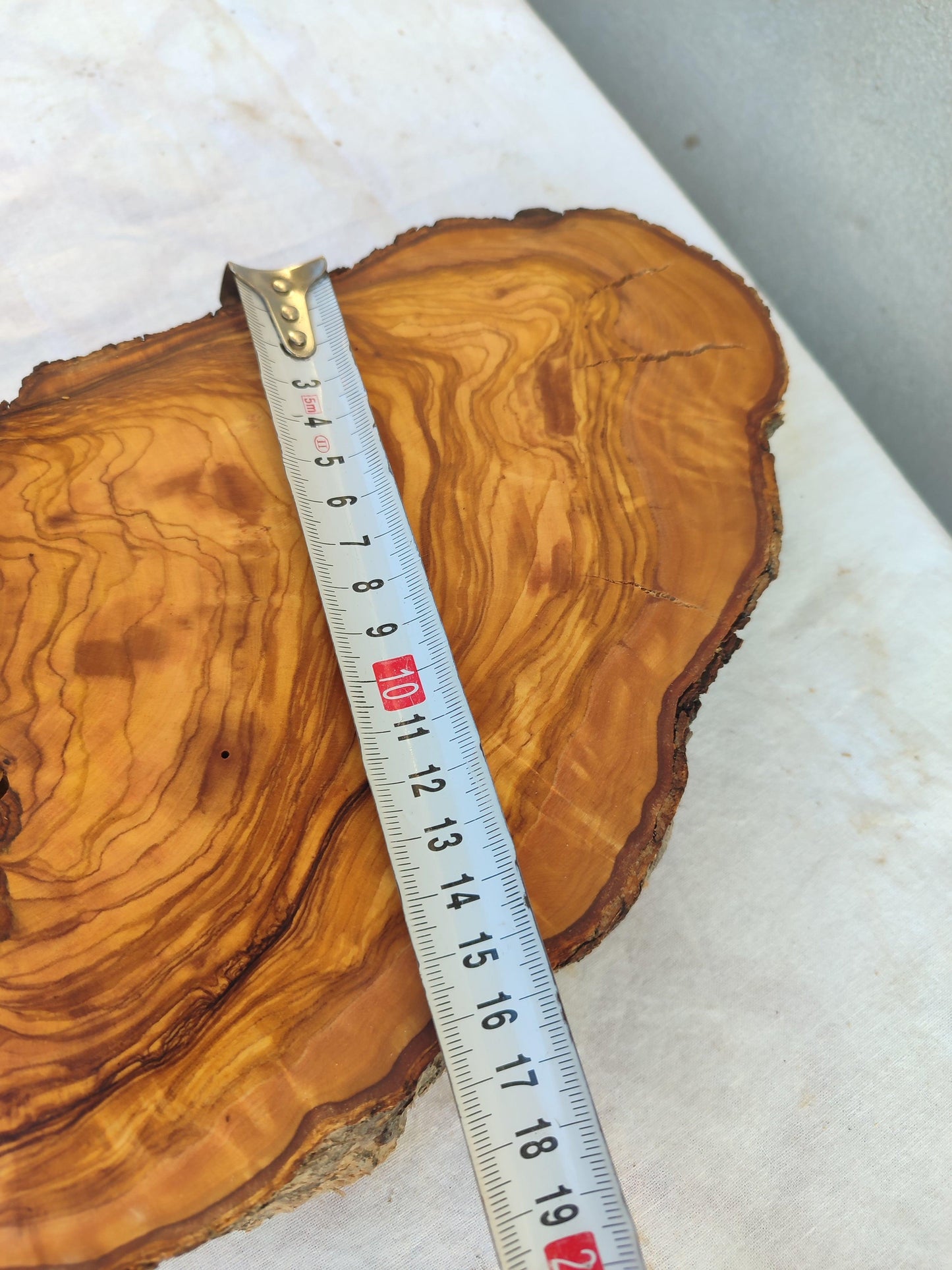 200+ Year Old Olive Wood Slab | Live Edge Olive Wood Slice with Natural Void for Epoxy Art.