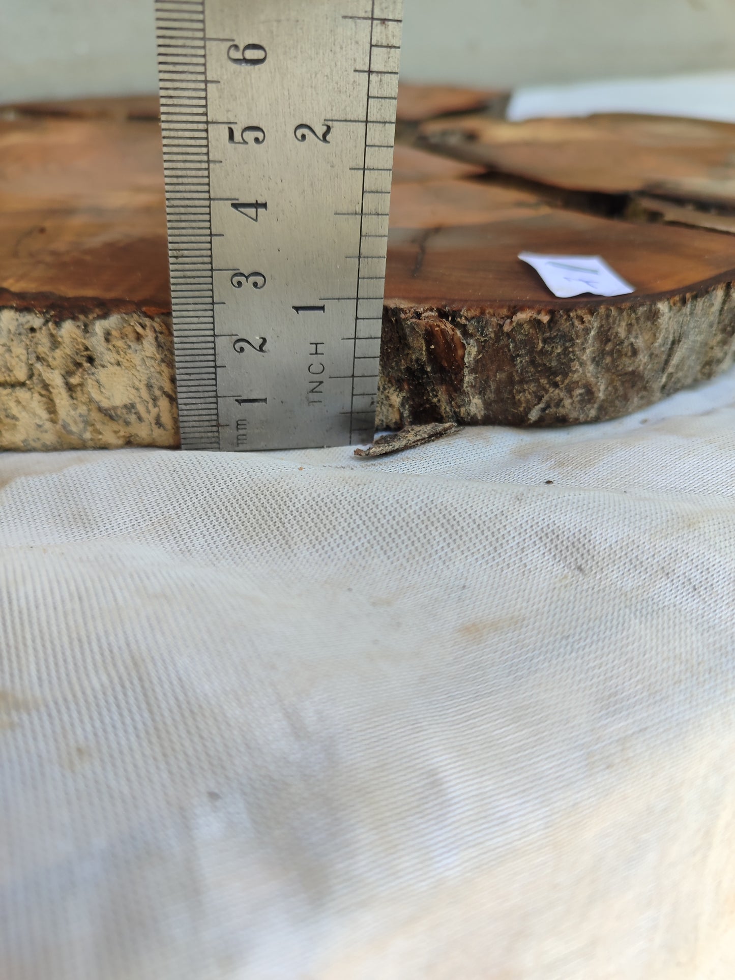 Rare Olive Wood Live Edge Slab – 37x40x2.5 cm, Unique Grain, Sustainable Luxury for Epoxy & Furniture