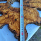 Rare Olive Wood Slab Set 2pcs 53x53cm - Super Dry 3% Moisture - Live Edge for Epoxy Resin, Guitar Body & Luxury Decor - Unique Grain.