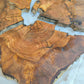 Rare Olive Wood Live Edge Slab – 37x40x2.5 cm, Unique Grain, Sustainable Luxury for Epoxy & Furniture