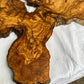 Rare Olive Wood Live Edge Slab 46x66cm - Super Dry Unique Grain for Epoxy Resin Art, Coffee Table & Luthier Craft - Sustainable Luxury.
