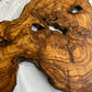 Rare Olive Wood Slab Live Edge 37x60cm | Unique Grain for Epoxy Resin & Coffee Table | Premium Luthier Wood | Sustainable Luxury Art.