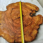 Rare Olive Wood Slab – Live Edge Unique Grain Sustainable Luxury – 40x42x2.5cm Premium Natural Luster - Olive Generic