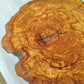Rare Olive Wood Live Edge Slab – 39x44x3 cm Unique Grain Sustainable Luxury for Epoxy & Luxury Crafts - Olive Generic