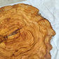 Rare Olive Wood Live Edge Slab – 42x43x2.5 cm Unique Grain Sustainable Luxury Premium Natural Finish Epoxy Friendly