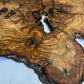 Rare Live Edge Olive Wood Slab 41x65cm | Unique Grain for Epoxy Resin, Luthier & Luxury Decor | Sustainable Premium DIY Material.