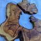 Rare Olive Wood Live Edge Slab 28x40cm - Ultra Dry Figured Lumber for Epoxy Resin Clock Guitar & Luxury Crafts