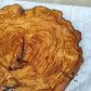 Rare Olive Wood Live Edge Slab – 40x44x3 cm Unique Grain Sustainable Luxury for Epoxy Table Clock & Crafts - Olive