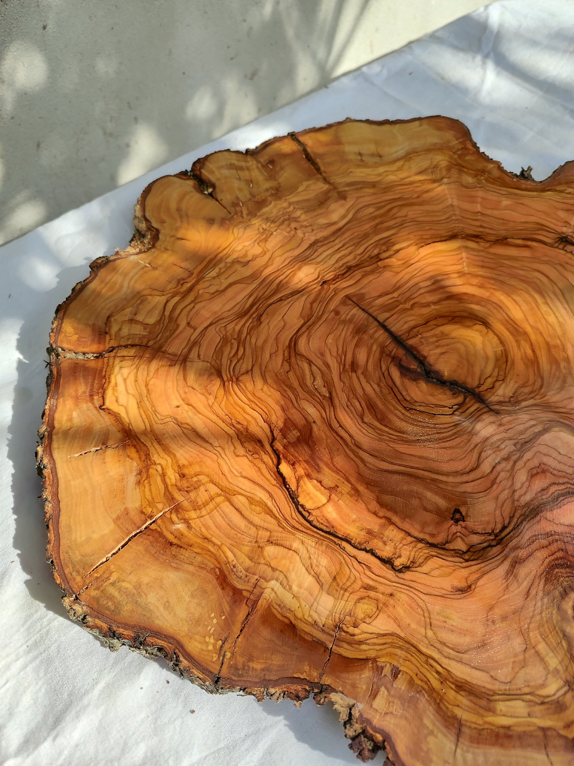 Rare Olive Wood Live Edge Slab – Unique Grain Sustainable Luxury for Epoxy Table & Craft - Olive Generic