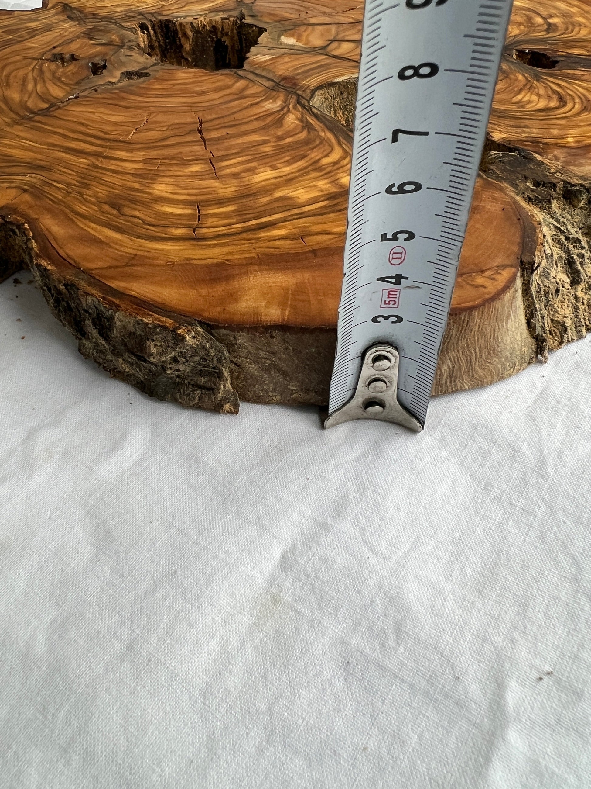 Rare Olive Wood Slab 53x30cm Live Edge for Epoxy Resin Art, Luxury Coffee Table & Clock Making | Super Dry 3% Moisture Unique Grain DIY.