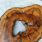 Rare Olive Wood Live Edge Slab – Premium Sustainable Luxury Unique Grain 29x39x3 cm - Olive Generic