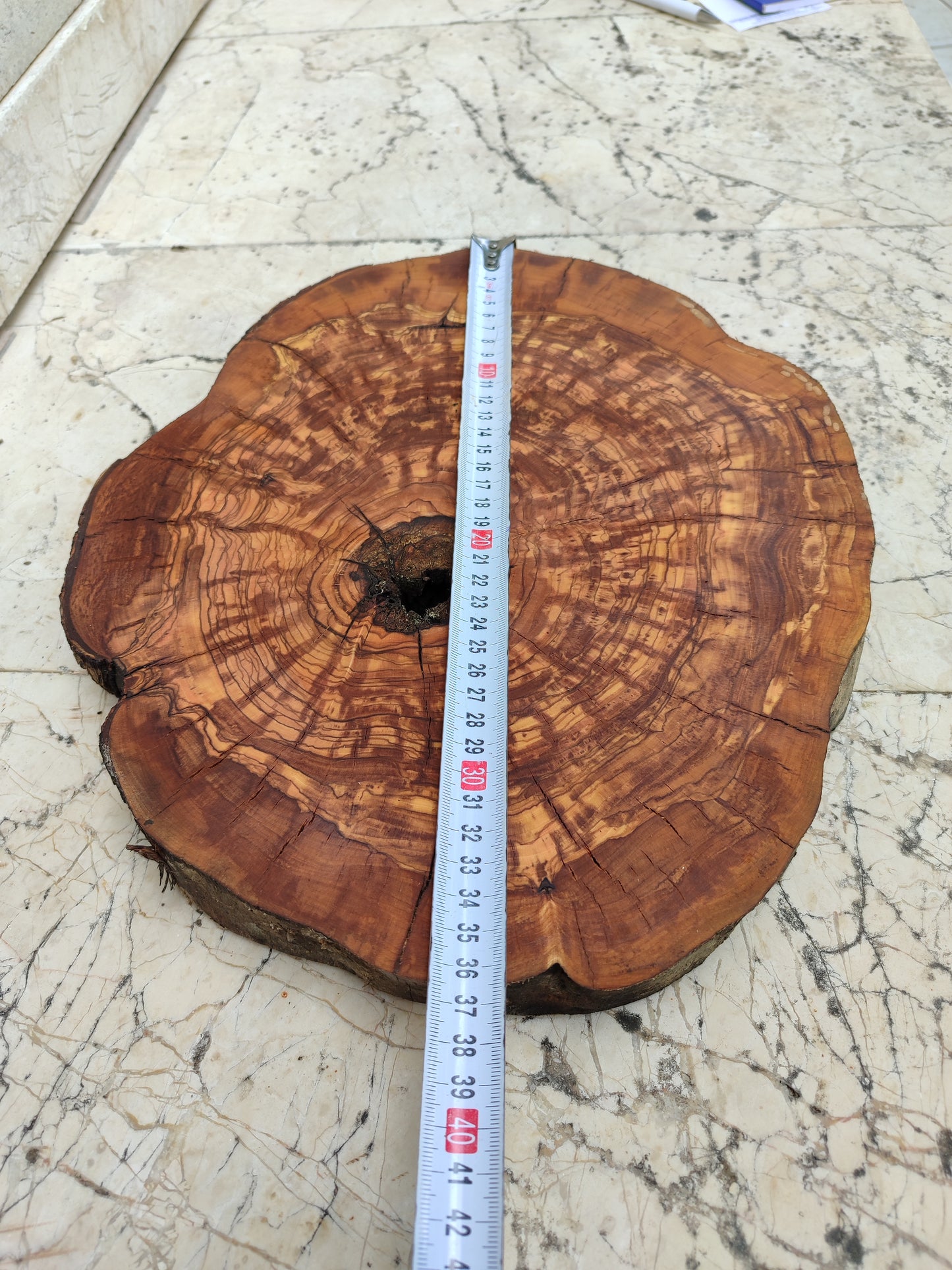 Rare Olive Wood Slab – Live Edge, Unique Grain – Sustainable Luxury for Epoxy, Table & Craft