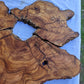 Rare Olive Wood Slab 51x53cm | Premium Live Edge for Epoxy Resin, Clock, Guitar Body | Ultra Dry Sustainable Luxury DIY Lumber.