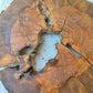 Rare Olive Wood Live Edge Slab – Unique Grain, Premium Natural Luster, 36x38x2.5 cm – Sustainable Luxury for Epoxy & Artisan Crafts
