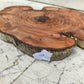 Rare Olive Wood Slab - Live Edge Premium Natural Luster - Sustainable Luxury, Unique Grain, 33x40x2.5 cm