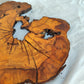 Rare Olive Wood Slab – Live Edge, Unique Grain, Sustainable Luxury – 41x43x2.5 cm