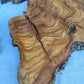 3pcs Rare Live Edge Olive Wood Slab 55x56cm | Super Dry 3% Moisture | Unique Grain for Epoxy Resin, Guitar Body & Luxury Art.