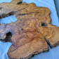 Rare Ancient Olive Wood Slab 43x53cm Live Edge Lumber for Epoxy Resin.